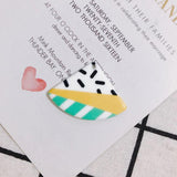 Geometric Coloring Acrylic Triangle Fan DIY Jewelry Earri