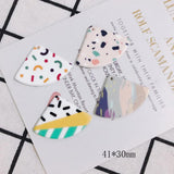 Geometric Coloring Acrylic Triangle Fan DIY Jewelry Earri