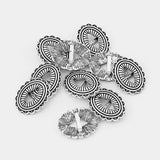 10pcs Flower Slider Beads Spacer For Flat Leather Cord Jewelry Findings