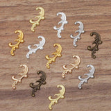 200 PCS 8*17mm Metal Brass Filigree Flowers Slice DIY Jewelry Making