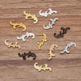 200 PCS 8*17mm Metal Brass Filigree Flowers Slice DIY Jewelry Making