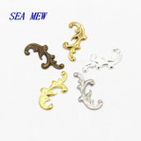 200 PCS 8*17mm Metal Brass Filigree Flowers Slice DIY Jewelry Making