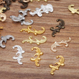 200 PCS 8*17mm Metal Brass Filigree Flowers Slice DIY Jewelry Making