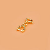 925 Silver Melon Seed Button Empty Tray Bead Jade Pendant DIY Jewelry Accessory