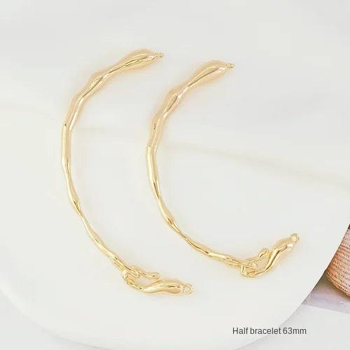 14K Copper Clad Baroque Semi Bracelet Diy Hand Finished Bracelet