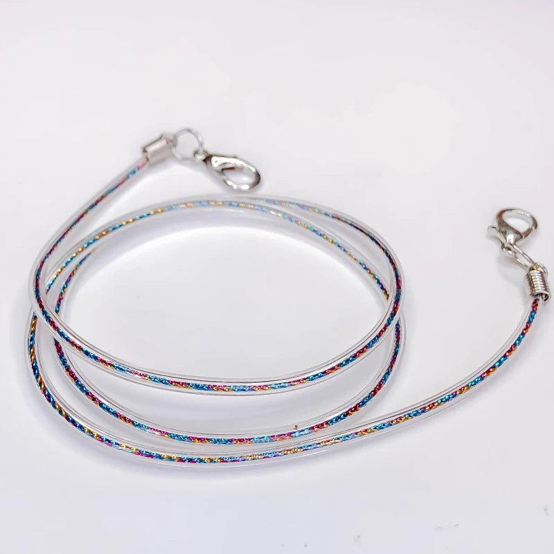 Resin Cord Lobster Clasp Transparent Chain Rope Pendant Necklace Charms