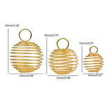 30Pcs Spiral Bead Hollow Cages Stone Holder Necklace Cage Charms Pendants Kit