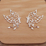 20Pcs 36*45mm Metal Inlaid w/ Pearls Butterfly DIY Jewelry Settings