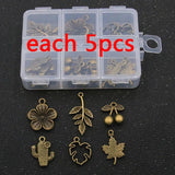 30Pcs/Lot Charm Fruit Leaves Plant Flower Pendant DIY Jewelry Making Material