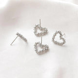 4PCS 14k Plated Heart Shape DIY Earrings Making Charms