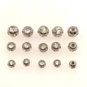 10pcs Clear Crystal Replacement Body Piercing Beads 3/4/5mm