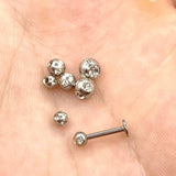 10pcs Clear Crystal Replacement Body Piercing Beads 3/4/5mm
