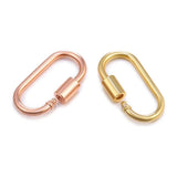 Metal Spiral Screw Clasp Silver Rose Jewelry DIY