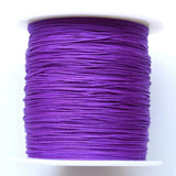 24 COLORS 135yd x 0.8mm Nylon Chinese Knot Cord Rattail Satin Thread