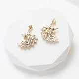 2PCS Unicorn Zircon Necklace Pendant Charms for DIY Jewelry Making