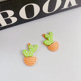 10pcs Cactus Pendant Base Alloy Charms for Jewelry Making