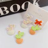 10pcs Cactus Pendant Base Alloy Charms for Jewelry Making