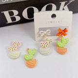 10pcs Cactus Pendant Base Alloy Charms for Jewelry Making