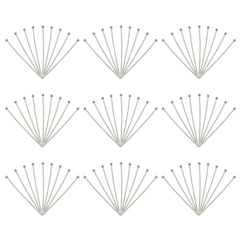200Pcs 18-35mm Stainless Steel Ball Head Pins for Jewelry Making