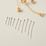 200Pcs 18-35mm Stainless Steel Ball Head Pins for Jewelry Making