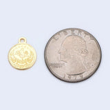 10pcs Coin Charms, Round Coin Disk Pendants, DIY Jewelry Making Supplies
