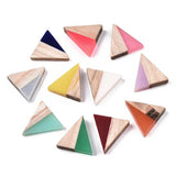 Triangle Wood Resin Cabochons for Jewelry Making