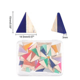 Triangle Wood Resin Cabochons for Jewelry Making