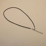 20pcs Waxed Cotton 1.5mm Necklace Cords with Extend Chain Jewelry Cord