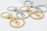 8pcs 30mm Keychains With Lobster Clasp Silver Plated Keyring Supplies