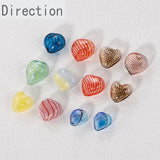 Peach Heart Glass Bead Pendant for DIY Jewelry Making