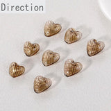 Peach Heart Glass Bead Pendant for DIY Jewelry Making