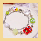 Hand-painted Glass Monster Robot Beads DIY Beading Material