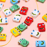 Hand-painted Glass Monster Robot Beads DIY Beading Material