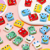Hand-painted Glass Monster Robot Beads DIY Beading Material