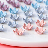 Retro Small 6 Petals Spray Paint Flowers DIY Earrings Jewelry Materials