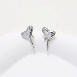 Dainty Heart Ear Studs Earrings 14k Plated Brass DIY Jewelry Findings