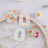 10 PCS Acrylic Embossed Flowers Pendant Charms DIY Earrings Accessories
