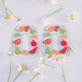 10 PCS Acrylic Embossed Flowers Pendant Charms DIY Earrings Accessories