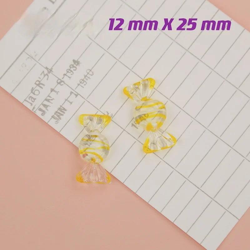 Childlike Candy Glass Bead Pendant Collection for DIY Earrings