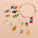 Childlike Candy Glass Bead Pendant Collection for DIY Earrings