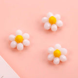 Floral Acrylic Pendant Earrings, Handmade Jewelry Accessories