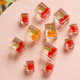 Frozen Cherry Strawberry Pendant Hairpin Earrings DIY Jewelry Accessories