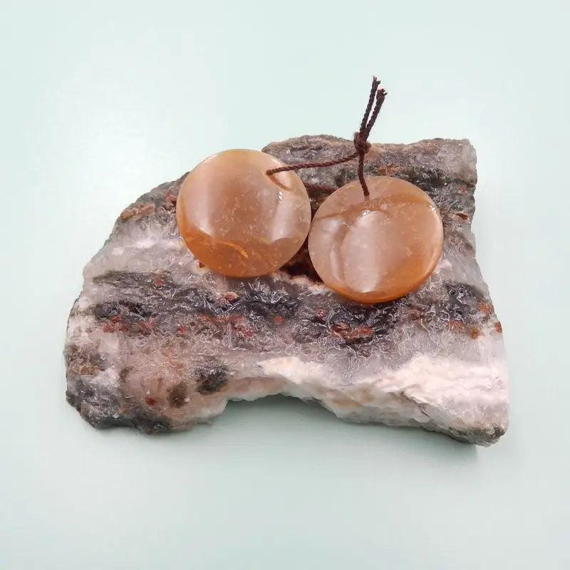 Indonesian Coral Stone Earrings 25x5mm Women's Jewelry