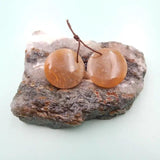 Indonesian Coral Stone Earrings 25x5mm Women's Jewelry