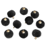 Pompom Balls Fur Ball Charms for DIY Jewelry Making