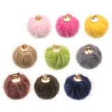 Pompom Balls Fur Ball Charms for DIY Jewelry Making