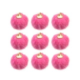 Pompom Balls Fur Ball Charms for DIY Jewelry Making