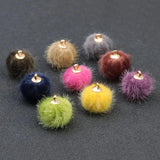 Pompom Balls Fur Ball Charms for DIY Jewelry Making