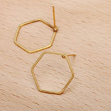 50pcs Copper Geometry Earring Studs DIY Jewelry Findings