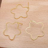 50pcs Copper Geometry Earring Studs DIY Jewelry Findings